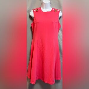 Calvin Klein Dress Women’s Sz 6 Coral Fit & Flare Sleeveless